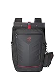 Asus Rog Ranger Backpack Gaming Rucksack (für Notebooks bis zu 17 Zoll, Extratasche für Zubehör, wasserfest, gepolstert) schwarz