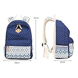 Fresion Vintage Schulrucksäcke Mädchen Outdoor Sport Daypack Canvas Laptop Rucksack 14 zoll Cute Cityrucksack mit Kleinen weißen für Kinder Teenager Studenten (Hellgrau) - 2