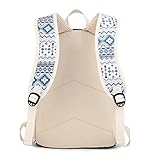 Fresion Vintage Schulrucksäcke Mädchen Outdoor Sport Daypack Canvas Laptop Rucksack 14 zoll Cute Cityrucksack mit Kleinen weißen für Kinder Teenager Studenten (Hellgrau) - 5