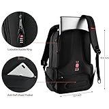 Fubevod Business Laptop Rucksack 15 6 Zoll Notebook Rucksack Herren/Rucksack mit Laptopfach/Laptop Backpack,Schwarz - 3