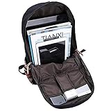 Evay 14 Zoll Notebook Laptop Canvas Bunt Streifen Rucksack für Damen Vintage Universität Wasserdicht Schulrucksäcke Laptoprucksack - 3