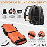 Everki Titan – Laptop Rucksack für Notebooks bis 18,4 Zoll (46,7 cm) mit durchdachtem Fächer-Konzept, viel Stauraum und weiteren hochwertigen Funktionen, Schwarz - 5