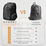 Everki Titan – Laptop Rucksack für Notebooks bis 18,4 Zoll (46,7 cm) mit durchdachtem Fächer-Konzept, viel Stauraum und weiteren hochwertigen Funktionen, Schwarz - 7