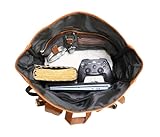 Rucksack aus Echtleder, 58,4 cm, für Laptop, Reisen, für Männer und Frauen - 3