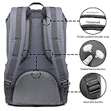 Rucksack Damen Herren Vintage Studenten Backpack KAUKKO 17 Zoll Laptop Rucksack für 15″ Notebook Lässiger Daypacks Schüler Backpacks Schultaschen of 2 Side Pockets für Wandern Reisen Camping - 6