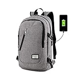 Business Laptop Rucksack von dailystar 39,6 cm College Rucksäcke mit USB Lade-Port Diebstahlsicherer leicht Travel Bag für Männer & Frauen grau