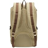 Rucksack Damen Handgepäckrucksack Herren KAUKKO Backpack Schulrucksack KAUKKO 17 Zoll Laptop Rucksack für 15″ Notebook Lässiger Daypacks Schultaschen of 2 Side Pockets für Wandern Reisen Camping (Ckhaki 2PCS) - 4