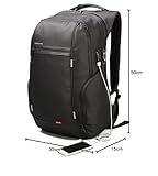 Original Kingsons® 30L USB Rucksack mit USB Anschluss Port für Powerbank & Kopfhörer | Für 15.6″ Notebooks, Laptops, Tablets, Smartphones & mehr | Eleganter Business Daypack für Schule, Beruf & Reisen - 2