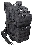 EXTREM Großer Rucksack 50 Liter Backpack Outdoor Robuster Multifunktions Military Rucksack für Backpacker | Schwarz (4076)