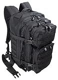 EXTREM Großer Rucksack 50 Liter Backpack Outdoor Robuster Multifunktions Military Rucksack für Backpacker | Schwarz (4076) - 2