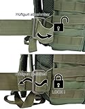 EXTREM Großer Rucksack 50 Liter Backpack Outdoor Robuster Multifunktions Military Rucksack für Backpacker | Schwarz (4076) - 4